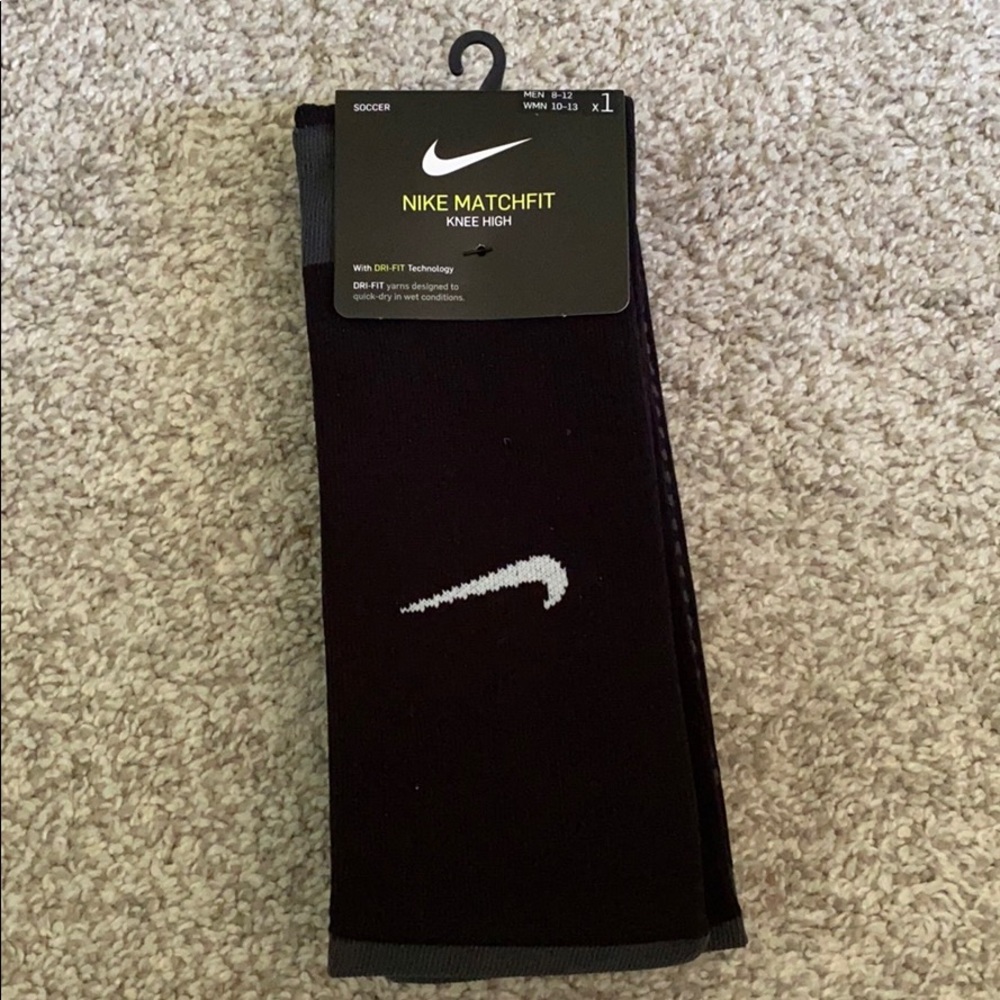 (New) Black Nike soccer socks